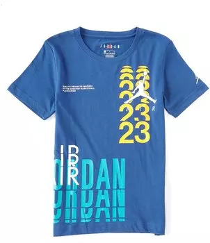 Футболка с короткими рукавами и графикой Jordan Big Boys 8–20, синий