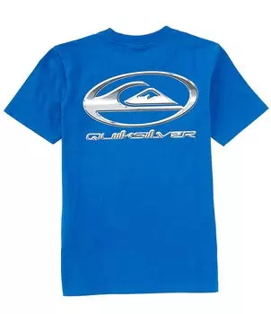 Футболка с короткими рукавами и хромированным логотипом Quiksilver Big Boys 8–20, синий