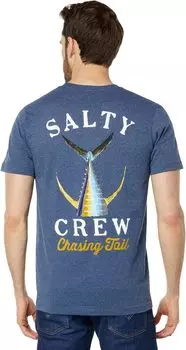 Футболка с короткими рукавами и хвостом Salty Crew, цвет Navy Heather