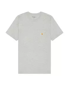 Футболка с короткими рукавами и карманами Carhartt Wip, цвет Grey Heather