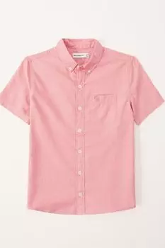 Футболка с короткими рукавами и карманом Abercrombie & Fitch, розовый