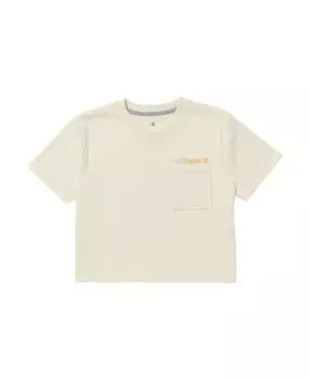 Футболка с короткими рукавами и карманом для больших девочек с графическим циферблатом Volcom