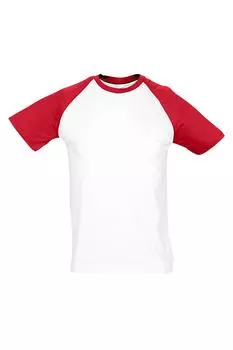 Футболка с короткими рукавами и контрастным принтом SOL'S, белый