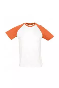 Футболка с короткими рукавами и контрастным принтом SOL'S, белый