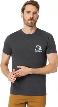 Футболка с короткими рукавами и круглой спинкой Quiksilver, цвет Charcoal Heather