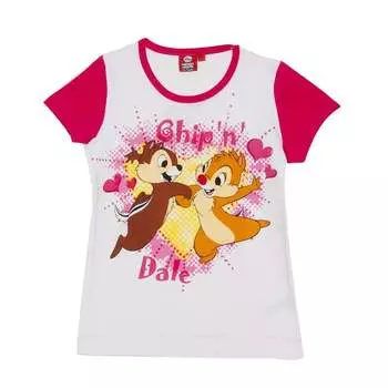 Футболка с короткими рукавами и круглым вырезом для девочек Daisy wd26120 Disney, розовый