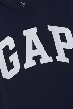 Футболка с короткими рукавами и круглым вырезом с логотипом Gap, синий