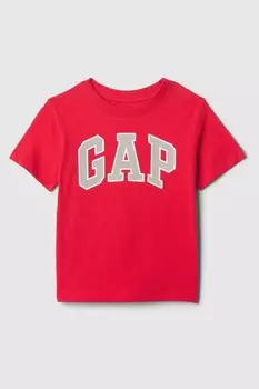 Футболка с короткими рукавами и круглым вырезом с логотипом (для новорожденных до 5 лет) Gap, красный