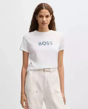 Футболка с короткими рукавами и круглым вырезом Hugo Boss, белый