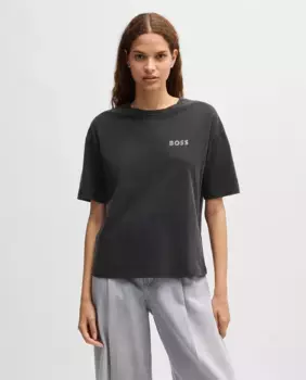 Футболка с короткими рукавами и круглым вырезом Hugo Boss, черный