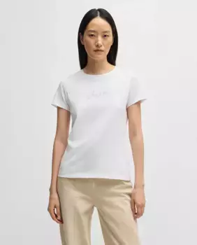 Футболка с короткими рукавами и круглым вырезом Hugo Boss, белый