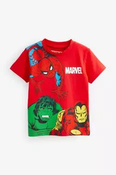 Футболка с короткими рукавами и лицензией персонажа Marvel Next, красный