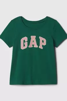 Футболка с короткими рукавами и логотипом (6 мес 5 лет) Gap, зеленый