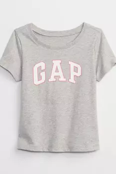 Футболка с короткими рукавами и логотипом (6 мес 5 лет) Gap, серый