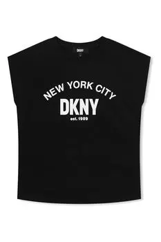Футболка с короткими рукавами и логотипом Dkny, черный