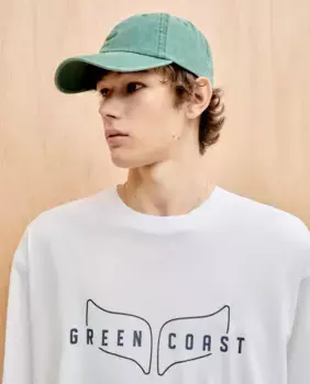 Футболка с короткими рукавами и логотипом Green Coast, белый