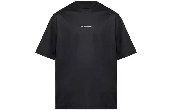 Футболка с короткими рукавами и логотипом Jil Sander, черный