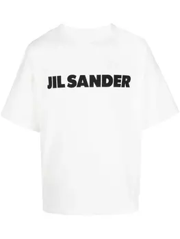 Футболка с короткими рукавами и логотипом Jil Sander, белый