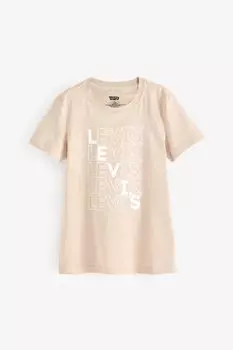 Футболка с короткими рукавами и логотипом Levi'S, бежевый