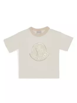 Футболка с короткими рукавами и логотипом Little Girl's & Girl's Moncler