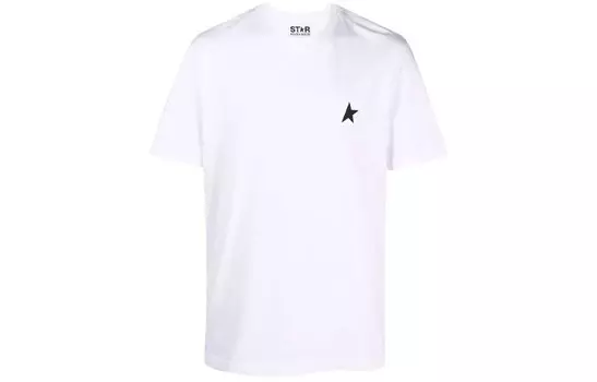 Футболка с короткими рукавами и логотипом One Star Golden Goose, белый
