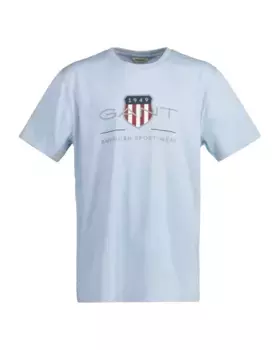 Футболка с короткими рукавами и логотипом спереди Gant, синий