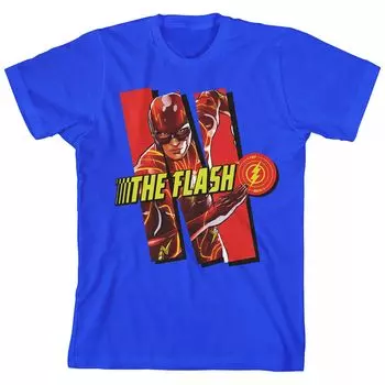 Футболка с короткими рукавами и логотипом The Flash Movie для мальчиков 8–20 лет Licensed Character