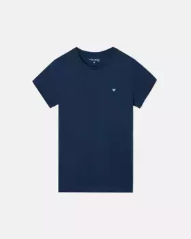 Футболка с короткими рукавами и мини-логотипом для мальчиков Silbon, тёмно-синий