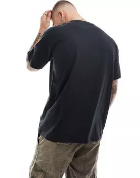 Футболка с короткими рукавами и мотивом Pacsun Mills черного цвета