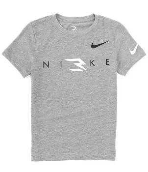Футболка с короткими рукавами и надписью Nike 3BRAND By Russell Wilson Big Boys 8–20, серый