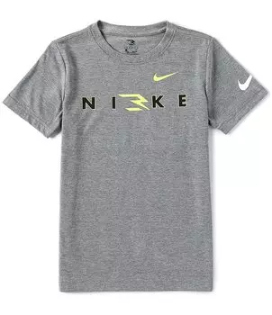 Футболка с короткими рукавами и надписью Nike 3BRAND By Russell Wilson Big Boys 8–20, серый