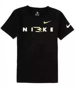 Футболка с короткими рукавами и надписью Nike 3BRAND By Russell Wilson Big Boys 8–20, черный
