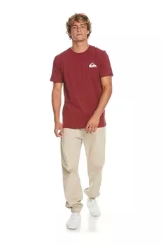 Футболка с короткими рукавами и небольшим логотипом Quiksilver, красный