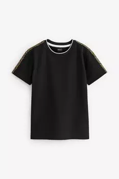 Футболка с короткими рукавами и поясом Next, черный