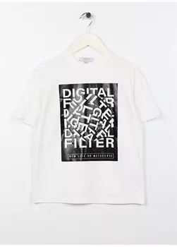 Футболка с короткими рукавами и принтом для мальчика цвета экрю VENICE BOY-23 Limon, экрю