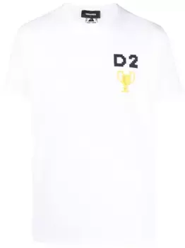 Футболка с короткими рукавами и принтом DSQUARED2, белый