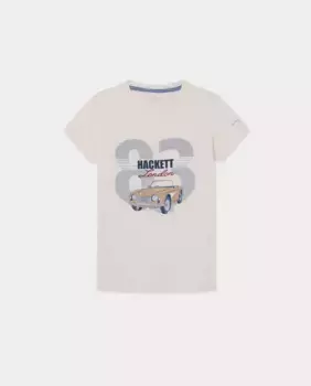 Футболка с короткими рукавами и принтом Hackett, белый
