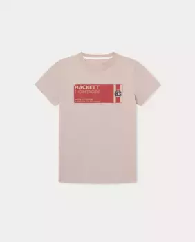 Футболка с короткими рукавами и принтом Hackett, бежевый