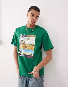 Футболка с короткими рукавами и принтом ICECREAM dreamscape зеленого цвета