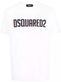 Футболка с короткими рукавами и принтом логотипа DSQUARED2, белый