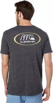 Футболка с короткими рукавами и репитером Quiksilver, цвет Charcoal Heather