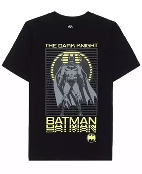 Футболка с короткими рукавами и рисунком Batman Big Boys Dc Comics, черный