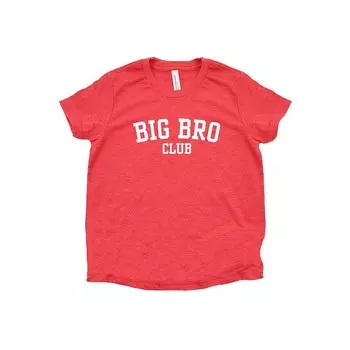 Футболка с короткими рукавами и рисунком Big Bro Club для малышей The Juniper Shop, цвет Heather Red