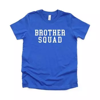 Футболка с короткими рукавами и рисунком Brother Squad для малышей The Juniper Shop, цвет Royal