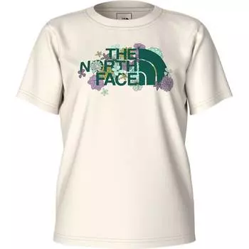 Футболка с короткими рукавами и рисунком – для девочек The North Face, цвет white dune/mineral purple maze floral print
