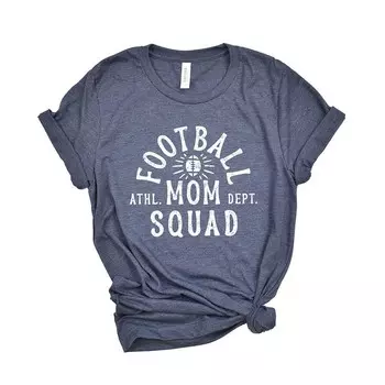 Футболка с короткими рукавами и рисунком Football Mom Squad Simply Sage Market, цвет Heather Navy