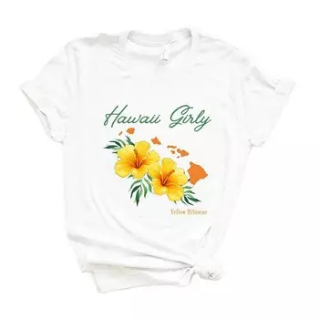 Футболка с короткими рукавами и рисунком Hawaii Girly Flower Simply Sage Market, белый