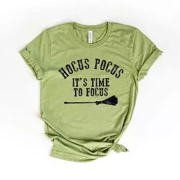 Футболка с короткими рукавами и рисунком Hocus Pocus It's Time To Focus Simply Sage Market, цвет Light Green