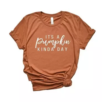 Футболка с короткими рукавами и рисунком It's A Pumpkin Kinda Day Simply Sage Market, цвет Autumn