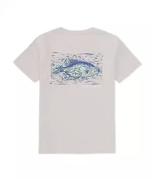 Футболка с короткими рукавами и рисунком краппи для маленьких мальчиков 2–7 лет, правильно завязанная Properly Tied, серый